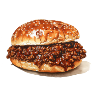 Sandwiches Sandwich Pulled Pork Self Adhesive Sticker