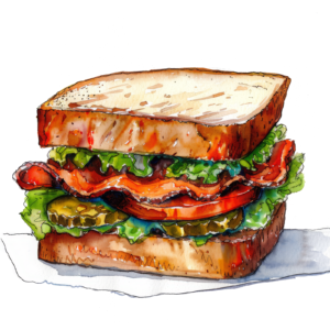 Sandwiches Sandwich Self Adhesive Sticker