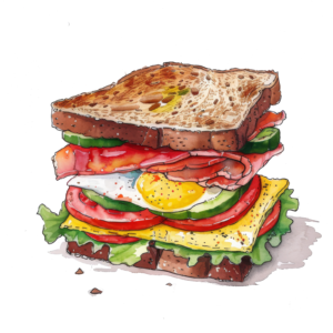 Sandwiches Sandwich Sub Self Adhesive Sticker