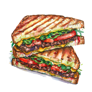 Sandwiches Sandwich Toastie Self Adhesive Sticker