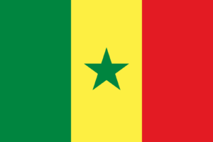 Senegal Flag Self Adhesive Sticker