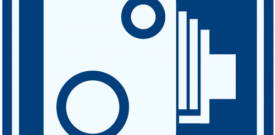 Speed Camera Blue Road Traffic Warning Sign Self Adhesive Sticker