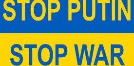 Stop Putin Stop War Ukraine Flag Sticker Self Adhesive