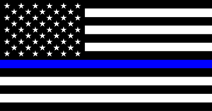 Thin Blue Line USA American American Police Flag Self Adhesive Vinyl Sticker