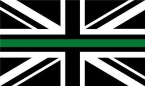 Thin Green Line UK Ambulance Flag Self Adhesive Vinyl Sticker