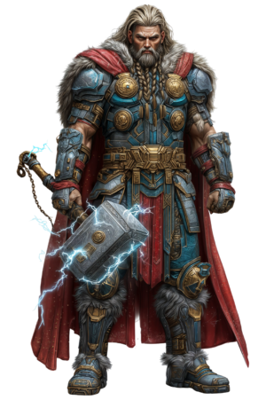 Thor Norse God Viking Mythology Warrior Self Adhesive Warning Sticker