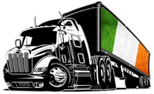Trucker Lorry International Flag Ireland Self Adhesive Vinyl Sticker