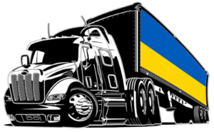 Trucker Lorry International Flag Ukraine Self Adhesive Vinyl Sticker