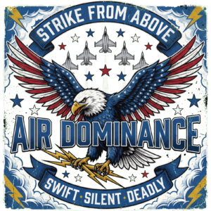 US Airforce Strike From Above Self Adhesive Vinyl Sticker