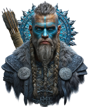 Ullr Norse God Viking Mythology Warrior Self Adhesive Warning Sticker