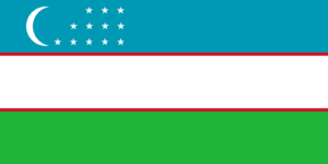 Uzbekistan Flag Self Adhesive Sticker