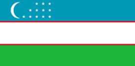 Uzbekistan Flag Sticker Self Adhesive Vinyl