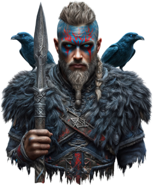 Vali Norse God Viking Mythology Warrior Self Adhesive Warning Sticker