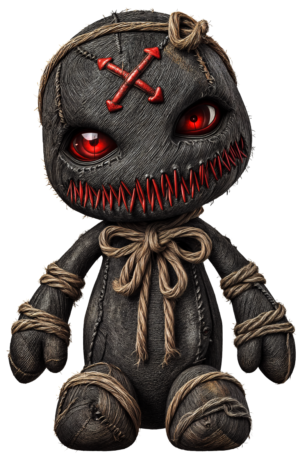 Voodoo Doll Black Magic Rituals Self Adhesive Sticker