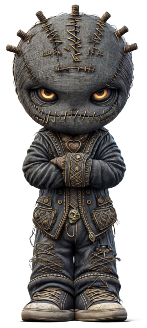 Voodoo Doll Black Magic Rituals Self Adhesive Sticker