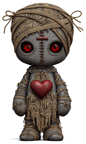 Voodoo Doll Black Magic Rituals Self Adhesive Sticker