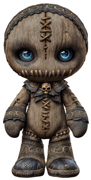 Voodoo Doll Black Magic Rituals Self Adhesive Sticker