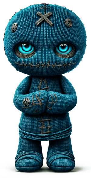 Voodoo Doll Black Magic Rituals Self Adhesive Sticker