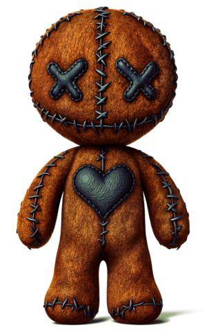 Voodoo Doll Black Magic Rituals Self Adhesive Sticker