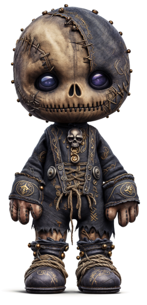 Voodoo Doll Black Magic Rituals Self Adhesive Sticker