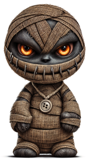 Voodoo Doll Black Magic Rituals Self Adhesive Sticker