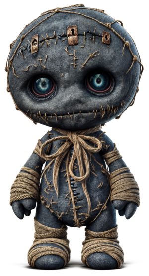 Voodoo Doll Black Magic Rituals Self Adhesive Sticker