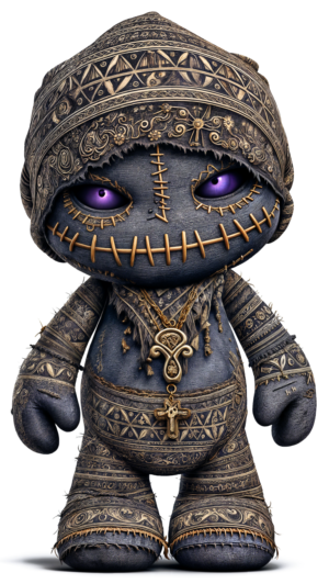 Voodoo Doll Black Magic Rituals Self Adhesive Sticker