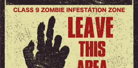 Zombie Outbreak Warning Zombie Zone Beware Sticker Self Adhesive Vinyl