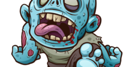 Zombie Self Adhesive Vinyl Sticker