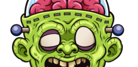 Zombie Self Adhesive Vinyl Sticker