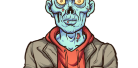 Zombie Self Adhesive Vinyl Sticker