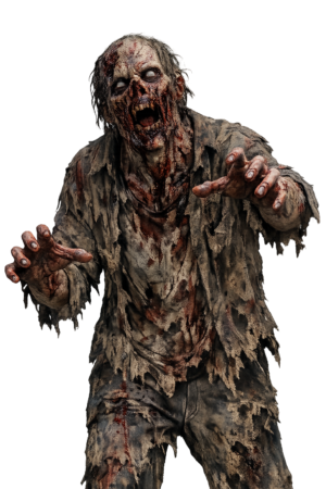 Zombie Walking Zombie Dead Scary Self Adhesive Warning Sticker